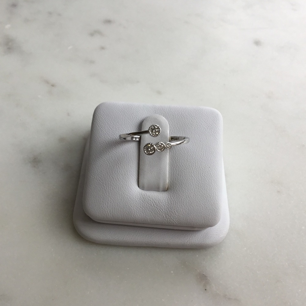 Sale $12! Sterling Silver Adjustable Cz Ring - Picture 8 of 16